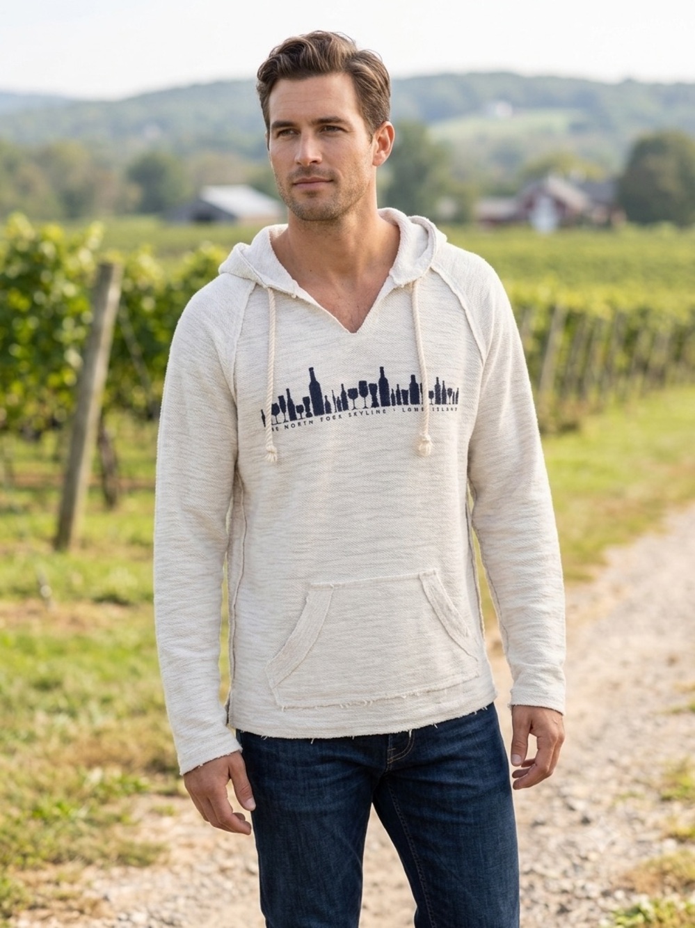 Men's MV Sport the Baja Bonfire Hoodie from North Fork Design Studio.